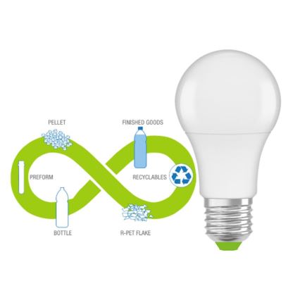 LED Glödlampa av återvunnen plast A60 E27/8,5W/230V 2700K - Ledvance