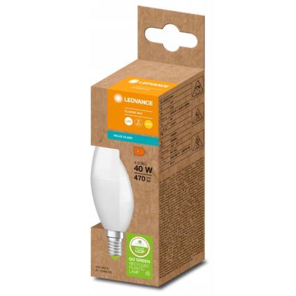 LED Glödlampa av återvunnen plast B40 E14/4,9W/230V 2700K - Ledvance
