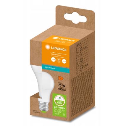 LED Glödlampa av återvunnen plast E27/10W/230V 4000K - Ledvance