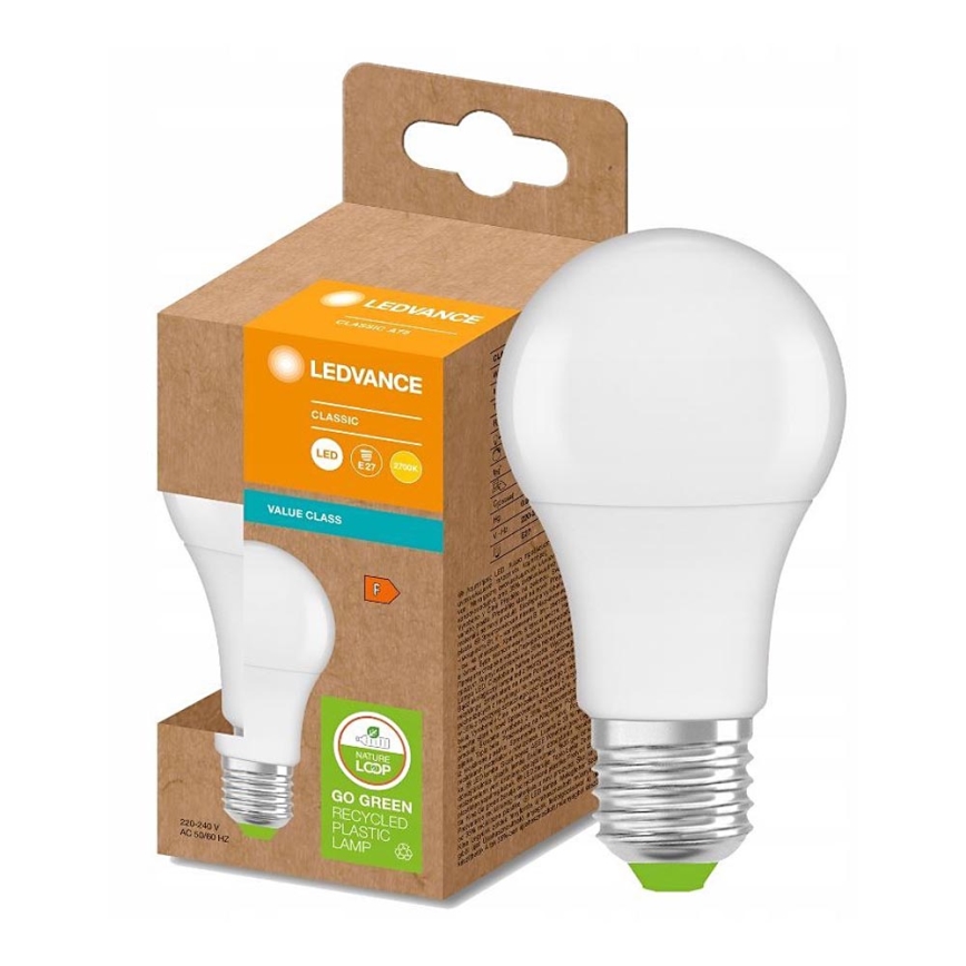 LED Glödlampa av återvunnen plast E27/13W/230V 2700K - Ledvance