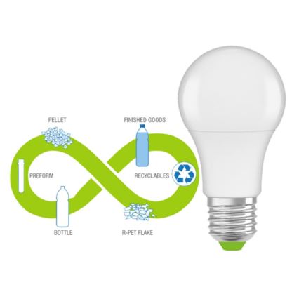 LED Glödlampa av återvunnen plast E27/13W/230V 2700K - Ledvance