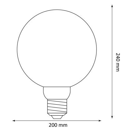 LED glödlampa DECO VINTAGE G200 E27/4W/230V 1800K