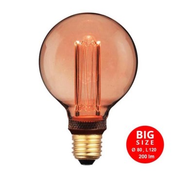 LED Glödlampa  DECO VINTAGE G80 E27/4W/230V 1800K