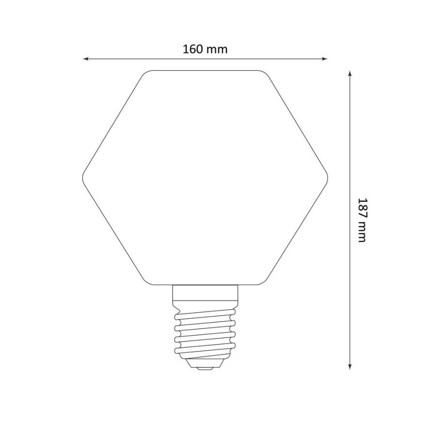 LED glödlampa DECO VINTAGE LB160 E27/4W/230V 1800K