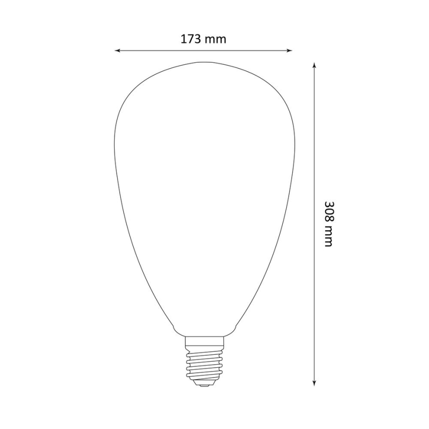 LED glödlampa DECO VINTAGE S173 E27/4W/230V 1800K