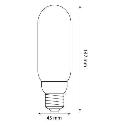 LED Glödlampa  DECO VINTAGE T45 E27/4W/230V 1800K