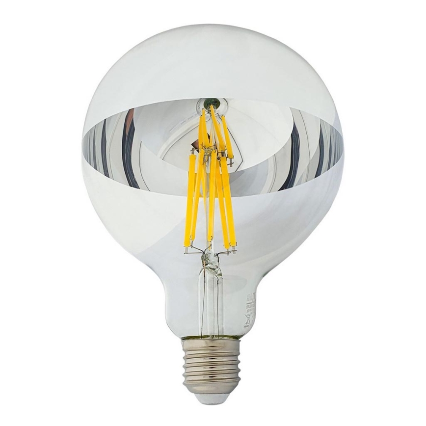 LED Glödlampa DECOR MIRROR G125 E27/12W/230V silver 4200K