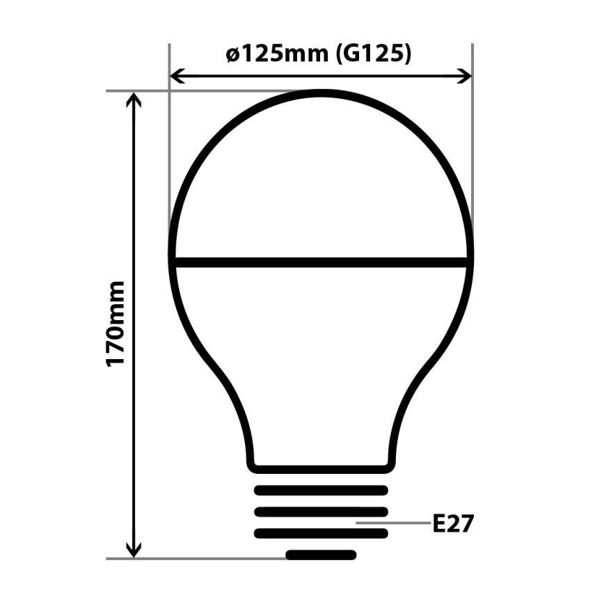LED Glödlampa DECOR MIRROR G125 E27/12W/230V silver 4200K