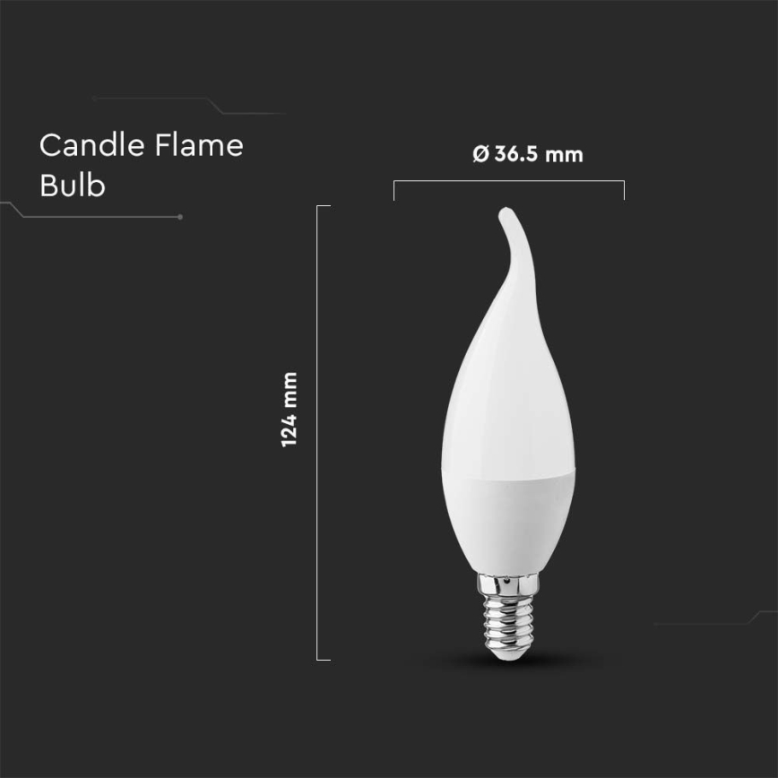 LED glödlampa E14/3,7W/230V 3000K