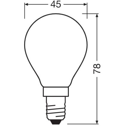 LED glödlampa E14/5,5W/230V 2700K - Osram