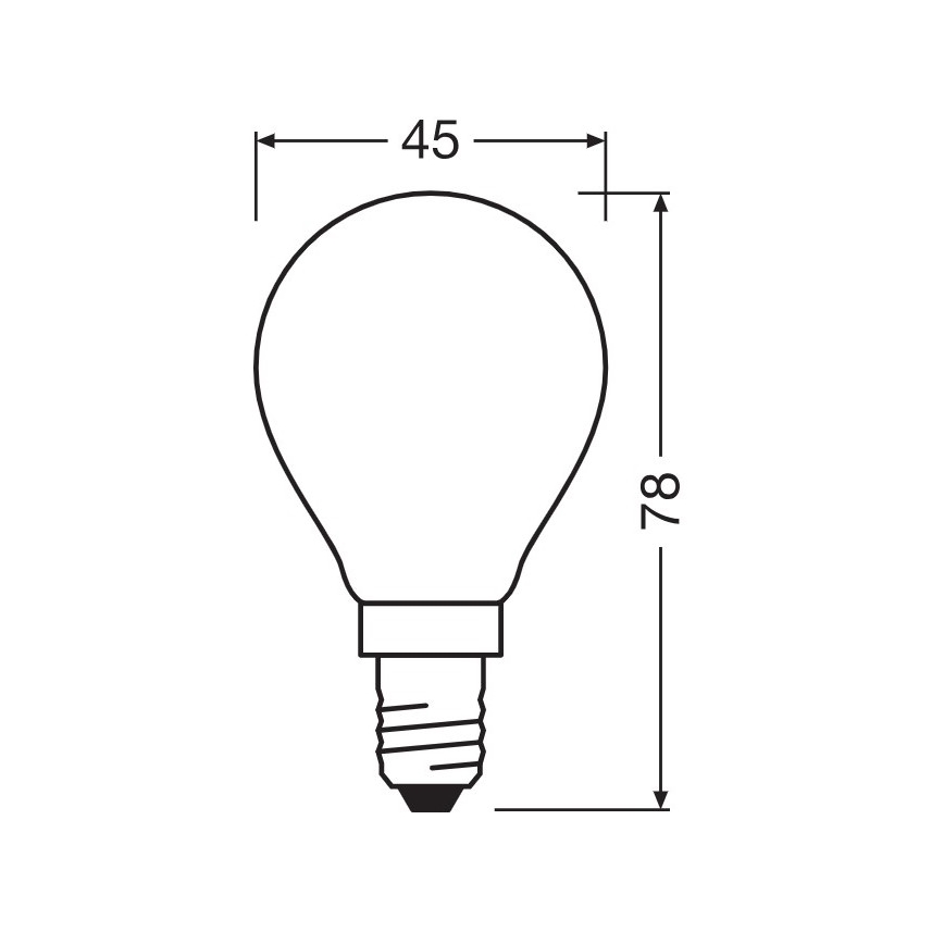 LED glödlampa E14/5,5W/230V 2700K - Osram