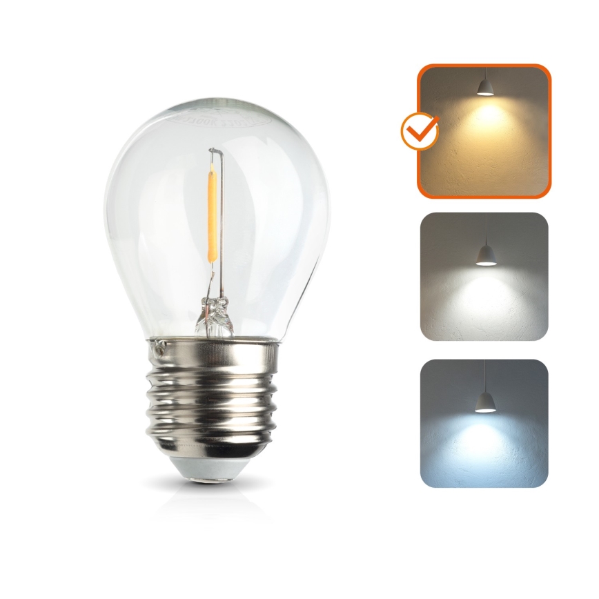 LED Glödlampa E27/1,3W/230V 3000K