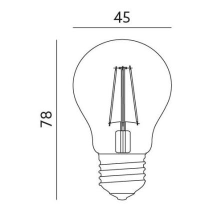 LED Glödlampa E27/4W/230V 3000K