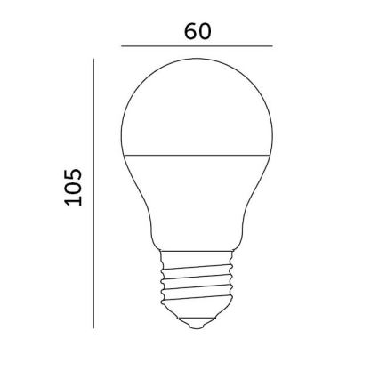 LED glödlampa E27/8,5W/230V 3000K