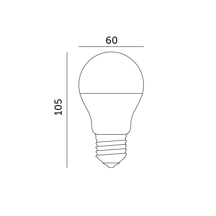 LED glödlampa E27/8,5W/230V 3000K