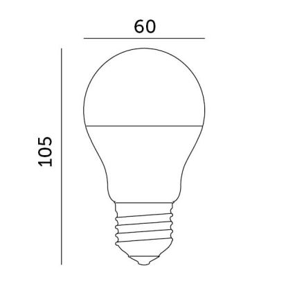 LED glödlampa E27/8,5W/230V 4000K