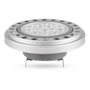 LED glödlampa ECOLINE AR111 G53/12W/12V 3000K 30° silver - Brilagi