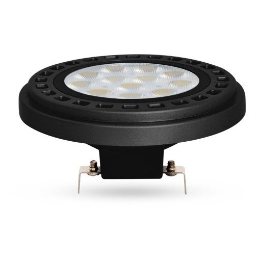 LED glödlampa ECOLINE AR111 G53/12W/12V 4000K 30° svart - Brilagi