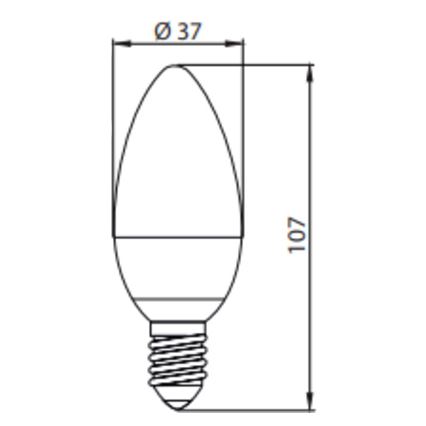 LED glödlampa ECOLINE C37 E14/7W/230V 4000K -  Brilagi