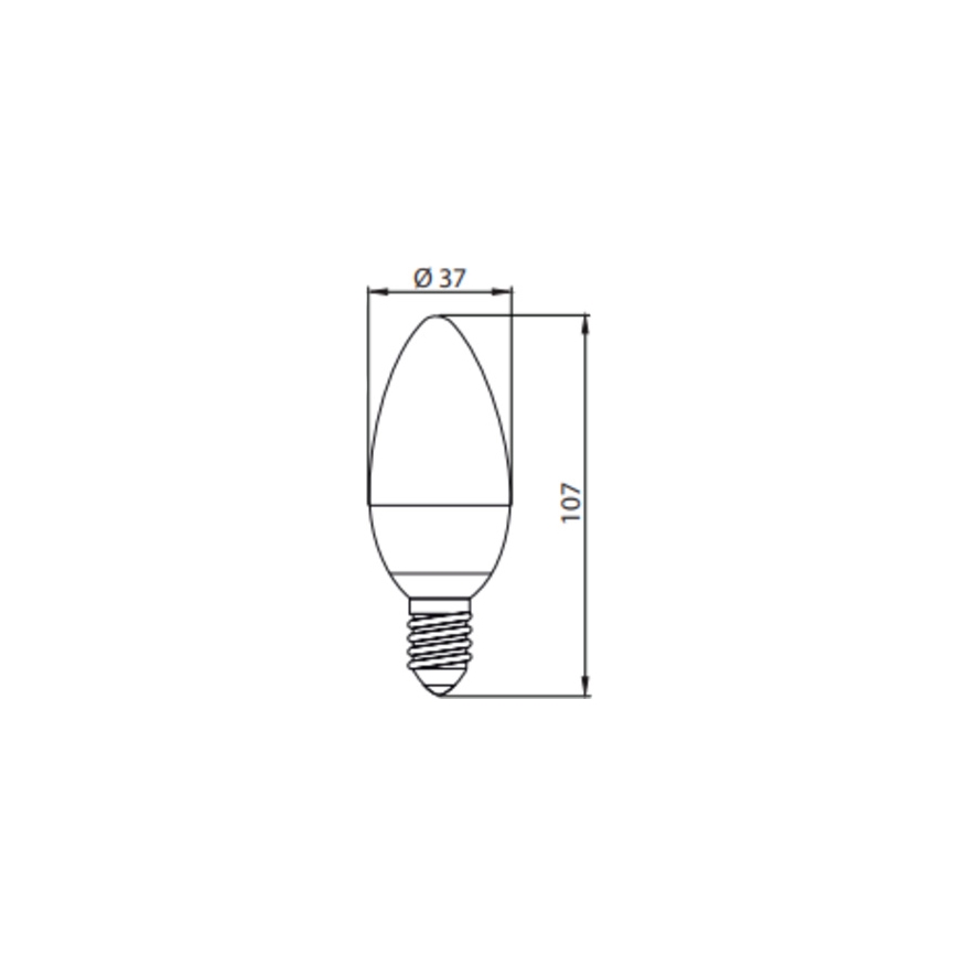 LED glödlampa ECOLINE C37 E14/7W/230V 4000K -  Brilagi