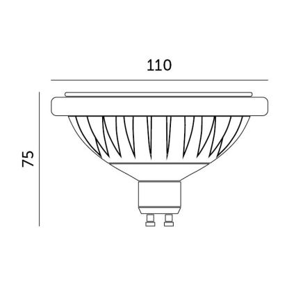 LED glödlampa ES111 GU10/15W/230V 4000K