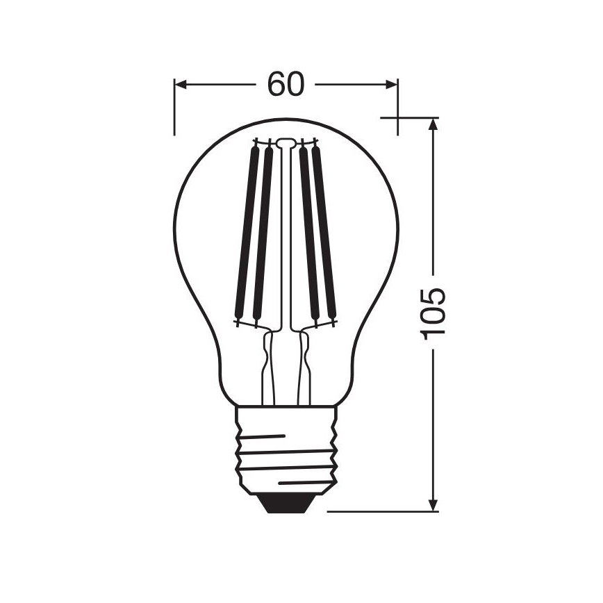 LED glödlampa FILAMENT A100 E27/11W/230V 2700K - Osram
