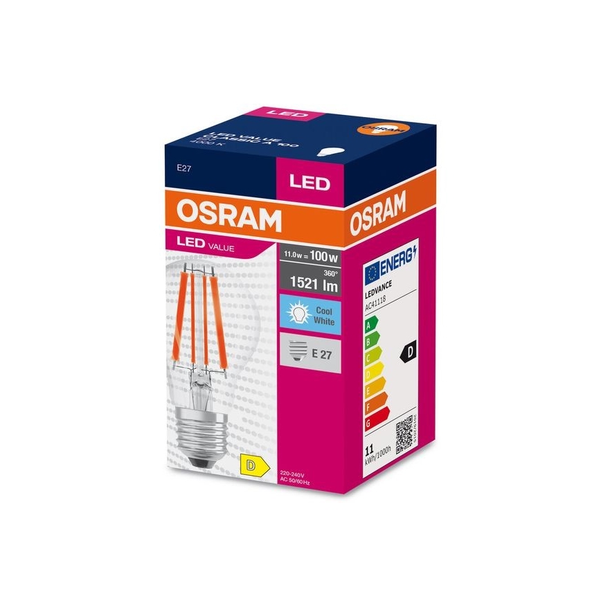 LED glödlampa FILAMENT A100 E27/11W/230V 4000K - Osram