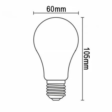 LED glödlampa FILAMENT A60 E27/12W/230V 3000K