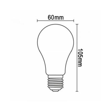 LED glödlampa FILAMENT A60 E27/12W/230V 330° 3000K