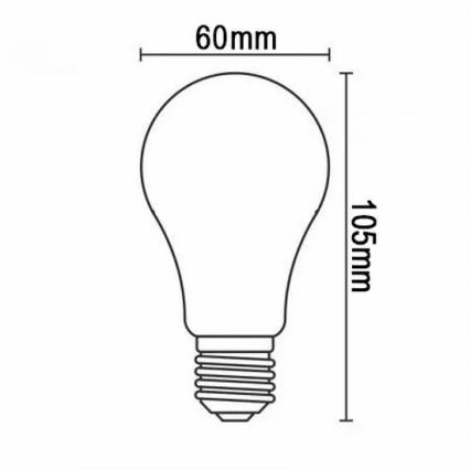 LED glödlampa FILAMENT A60 E27/12W/230V 330° 4000K