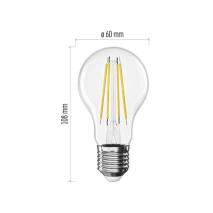 LED glödlampa FILAMENT A60 E27/5W/230V 2700K