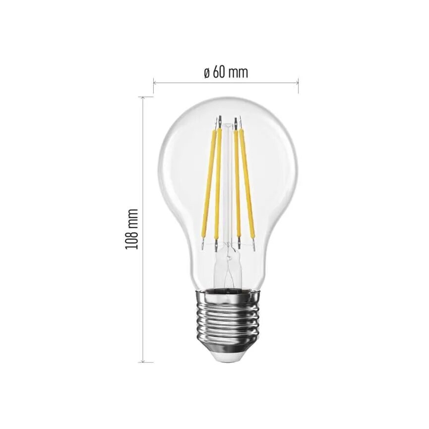 LED glödlampa FILAMENT A60 E27/5W/230V 2700K