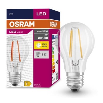 LED glödlampa FILAMENT A60 E27/6,5W/230V 2700K - Osram