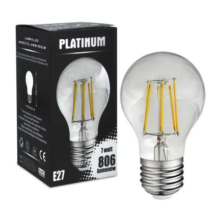 LED glödlampa FILAMENT A60 E27/7W/230V 3000K