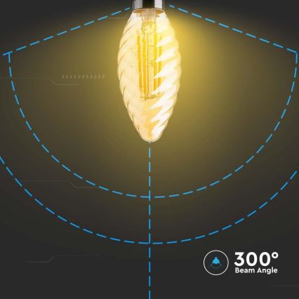 LED glödlampa FILAMENT AMBER E14/4W/230V 2200K