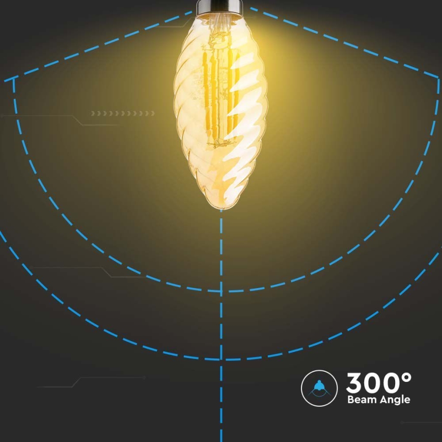 LED glödlampa FILAMENT AMBER E14/4W/230V 2200K