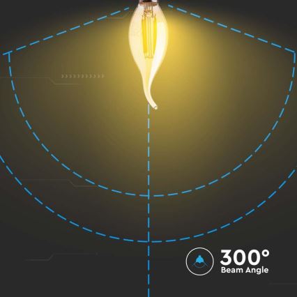 LED glödlampa FILAMENT AMBER E14/4W/230V 2200K