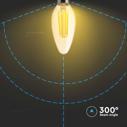LED glödlampa FILAMENT AMBER E14/4W/230V 2200K