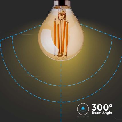LED glödlampa FILAMENT AMBER P45 E14/4W/230V 2200K