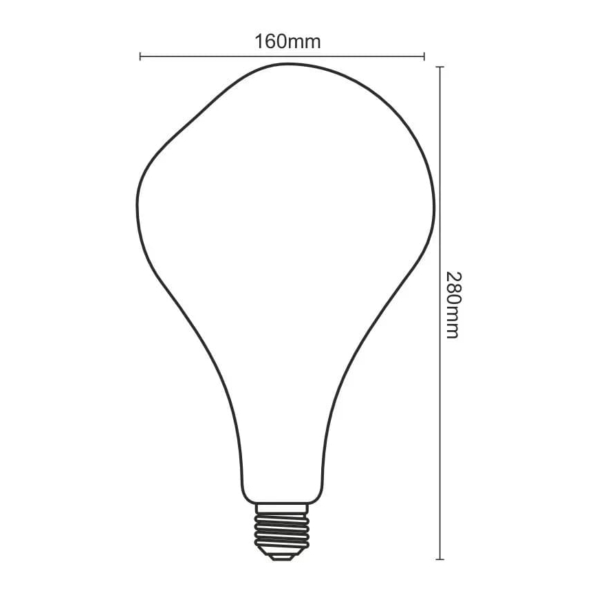 LED glödlampa FILAMENT BUMPED SMOKE ET160 E27/4W/230V 2000K