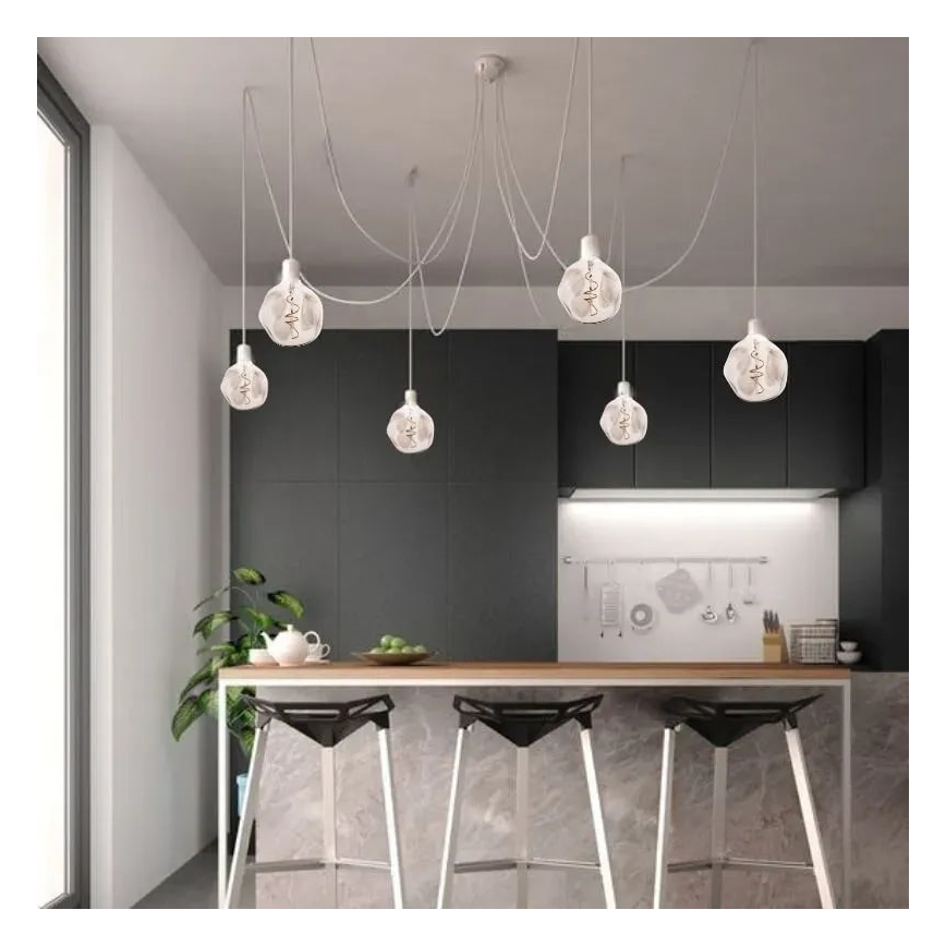 LED glödlampa FILAMENT BUMPED SMOKE G125 E27/4W/230V 2000K rökig