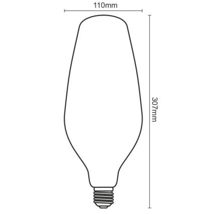 LED glödlampa FILAMENT BUMPED VINTAGE BT110 E27/4W/230V 2000K
