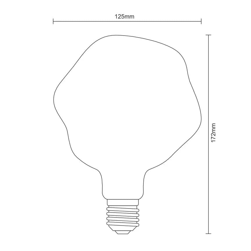 LED glödlampa FILAMENT BUMPED VINTAGE G125 E27/4W/230V 2000K