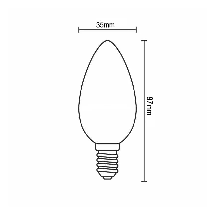 LED glödlampa FILAMENT C35 E14/4W/230V 4000K