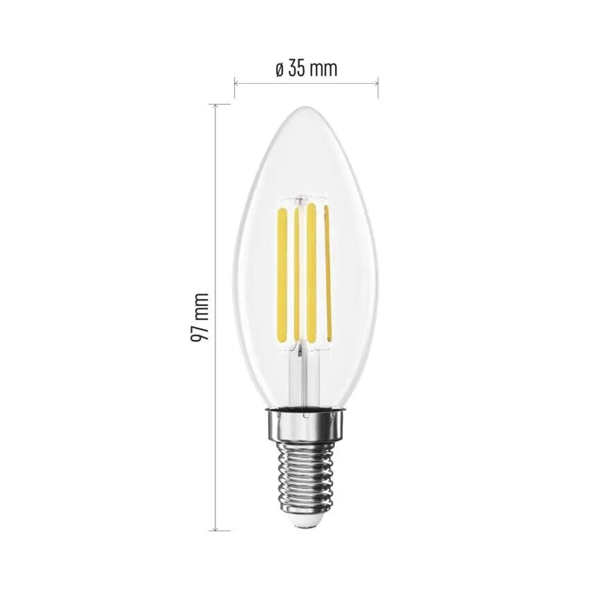 LED glödlampa FILAMENT E14/3,8W/230V 2700K