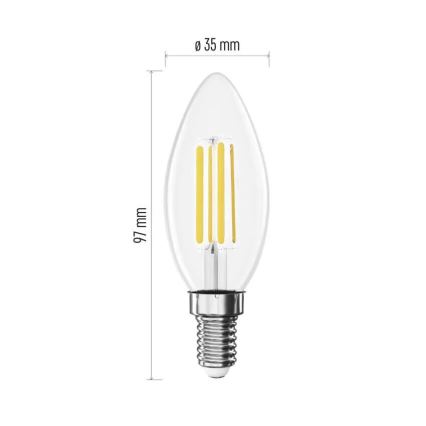 LED glödlampa FILAMENT E14/3,8W/230V 4000K