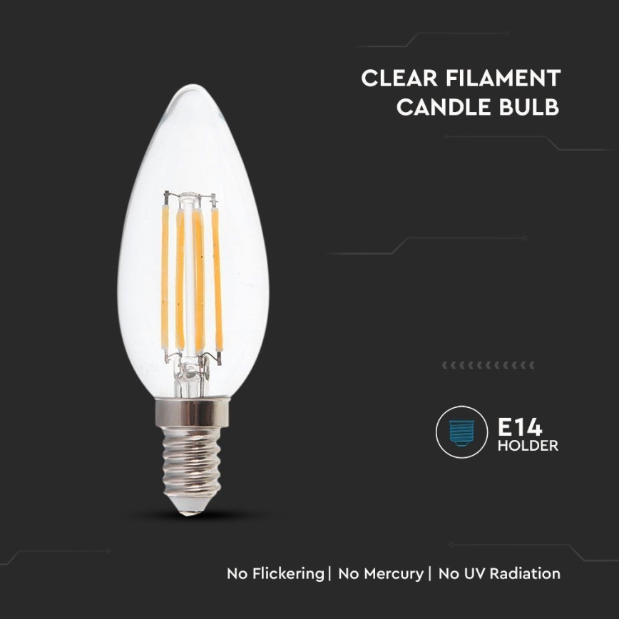 LED glödlampa FILAMENT E14/4W/230V 3000K