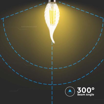 LED glödlampa FILAMENT E14/4W/230V 4000K