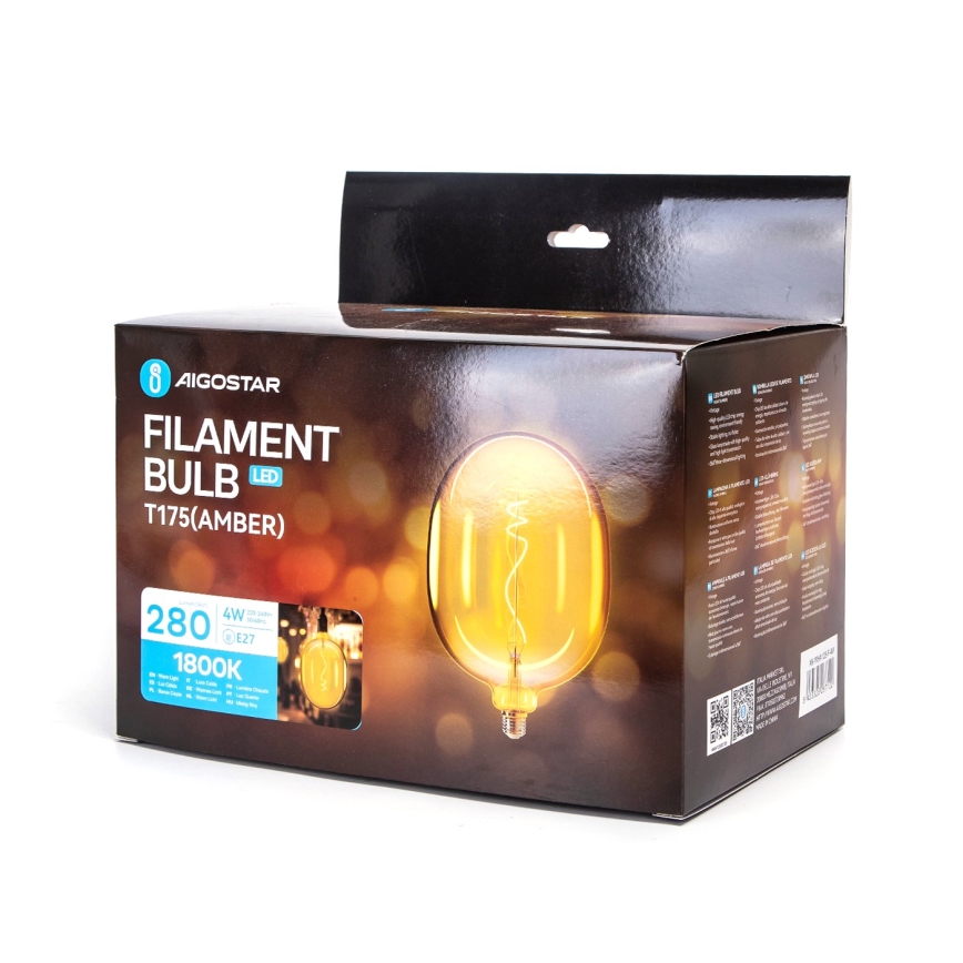 LED glödlampa FILAMENT E27/4W/230V 1800K - Aigostar