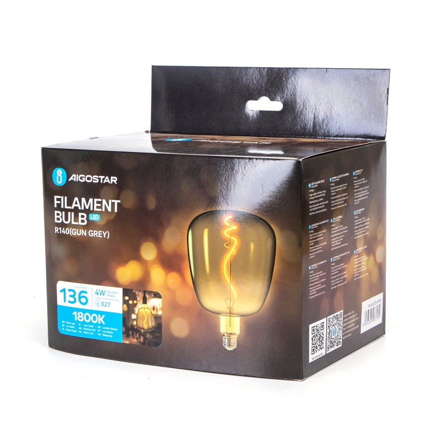 LED glödlampa FILAMENT E27/4W/230V 1800K - Aigostar